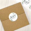 Personalised Botanical Initial Sticker Set for Wedding