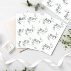 Personalised Botanical Initial Sticker Set for Wedding