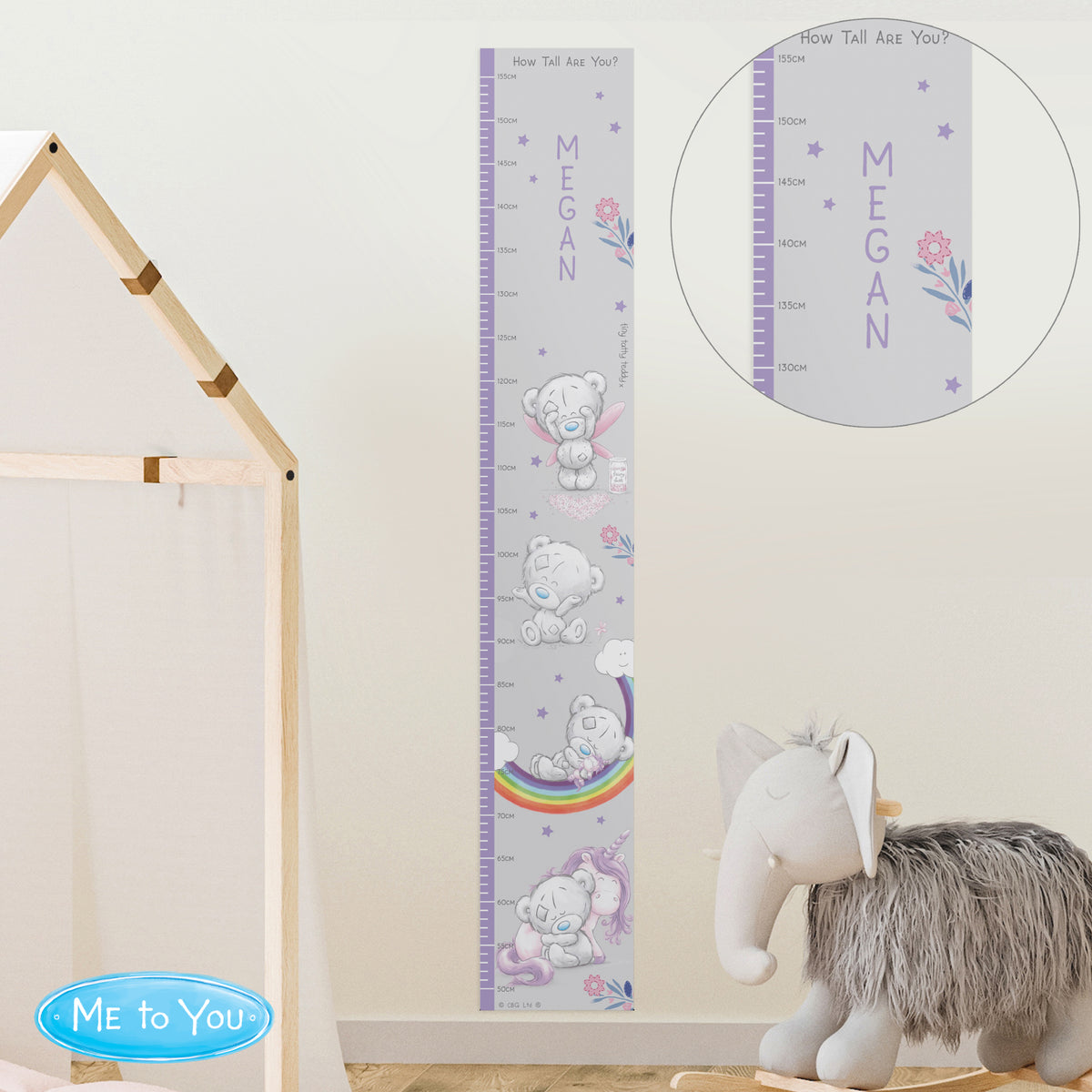 Personalised Tiny Tatty Teddy Unicorn Height Chart | Keepsakes