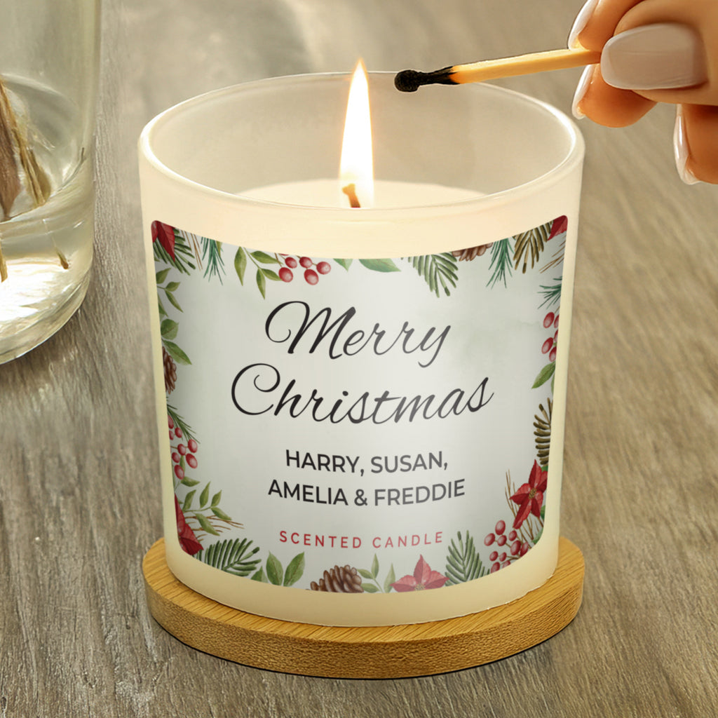 Personalised Christmas Scented Jar Candle | Candles & Reed Diffusers | Christmas Gift