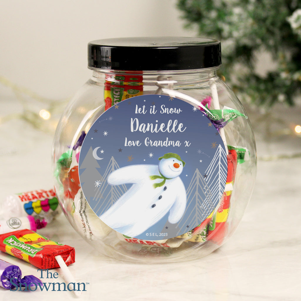 Personalised The Snowman Magical Adventure Sweet Jar | Confectionery | Christmas Gift