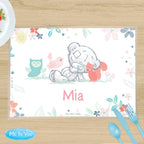 Personalised Tiny Tatty Teddy Woodland Animal Placemat for Christmas
