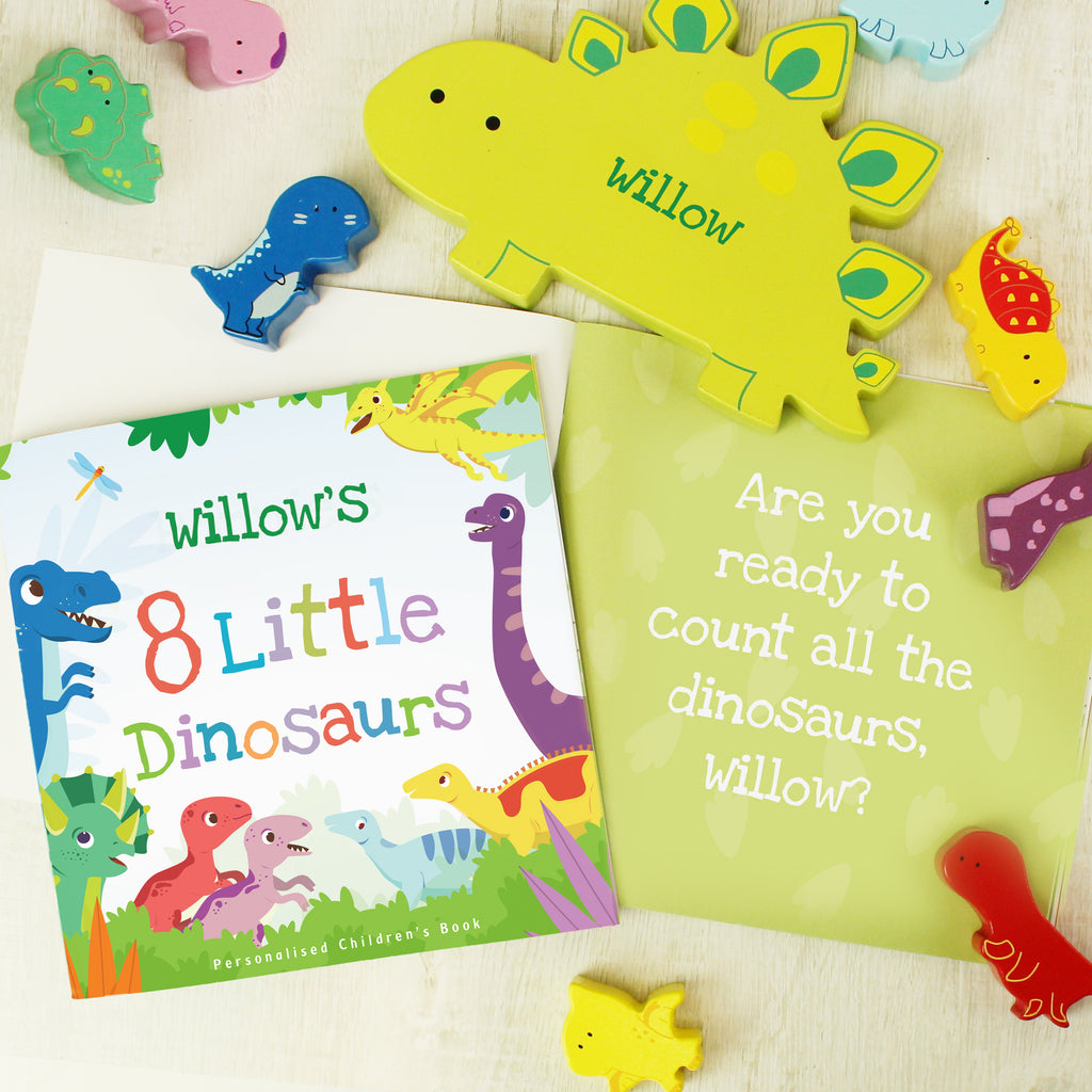 Personalised Dinosaur Book & Stacking Toy | Books