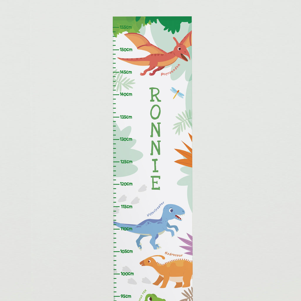 Personalised Dinosaur Height Chart for Christmas