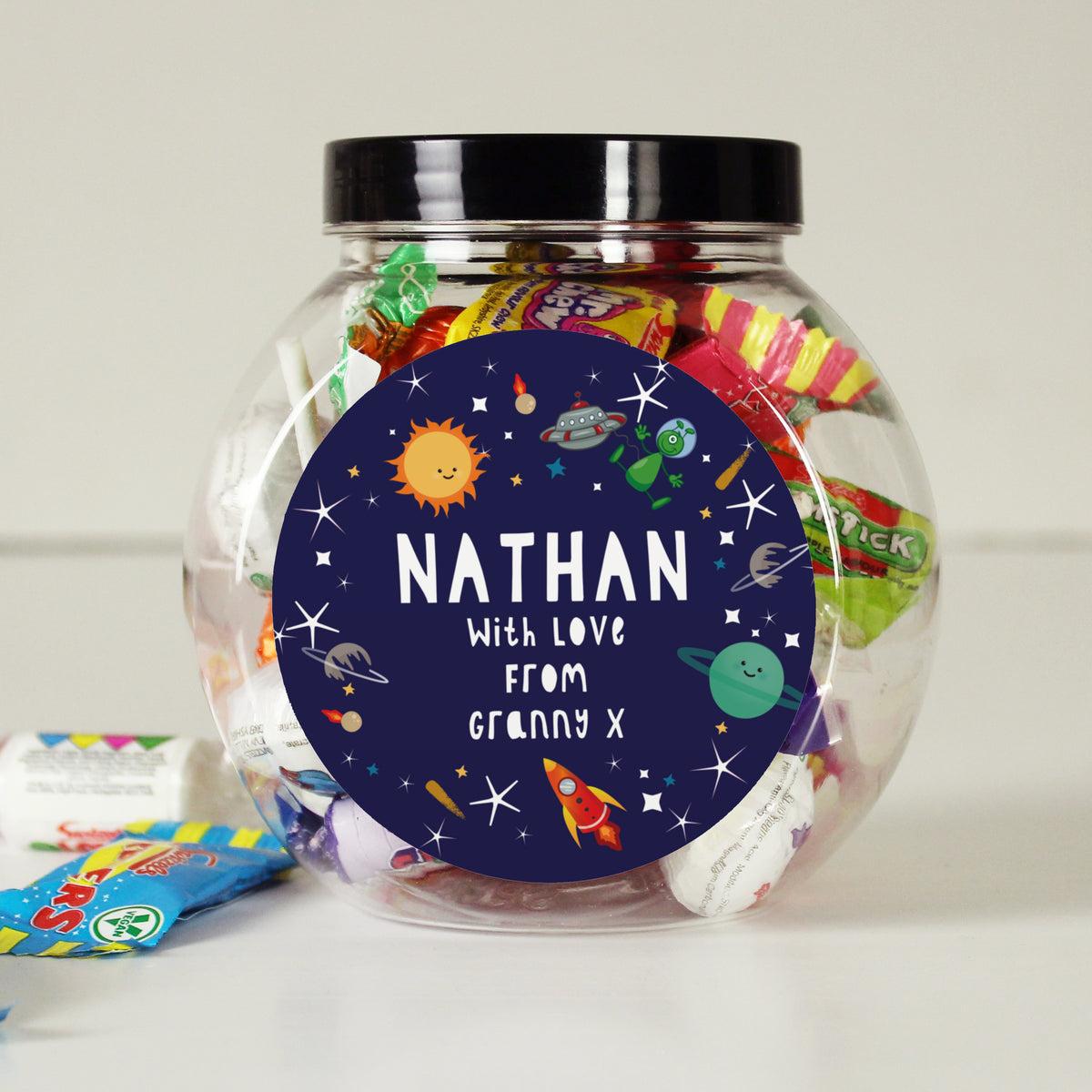 Personalised Space Sweet Jar | Confectionery | Inspired Creative Gifts
