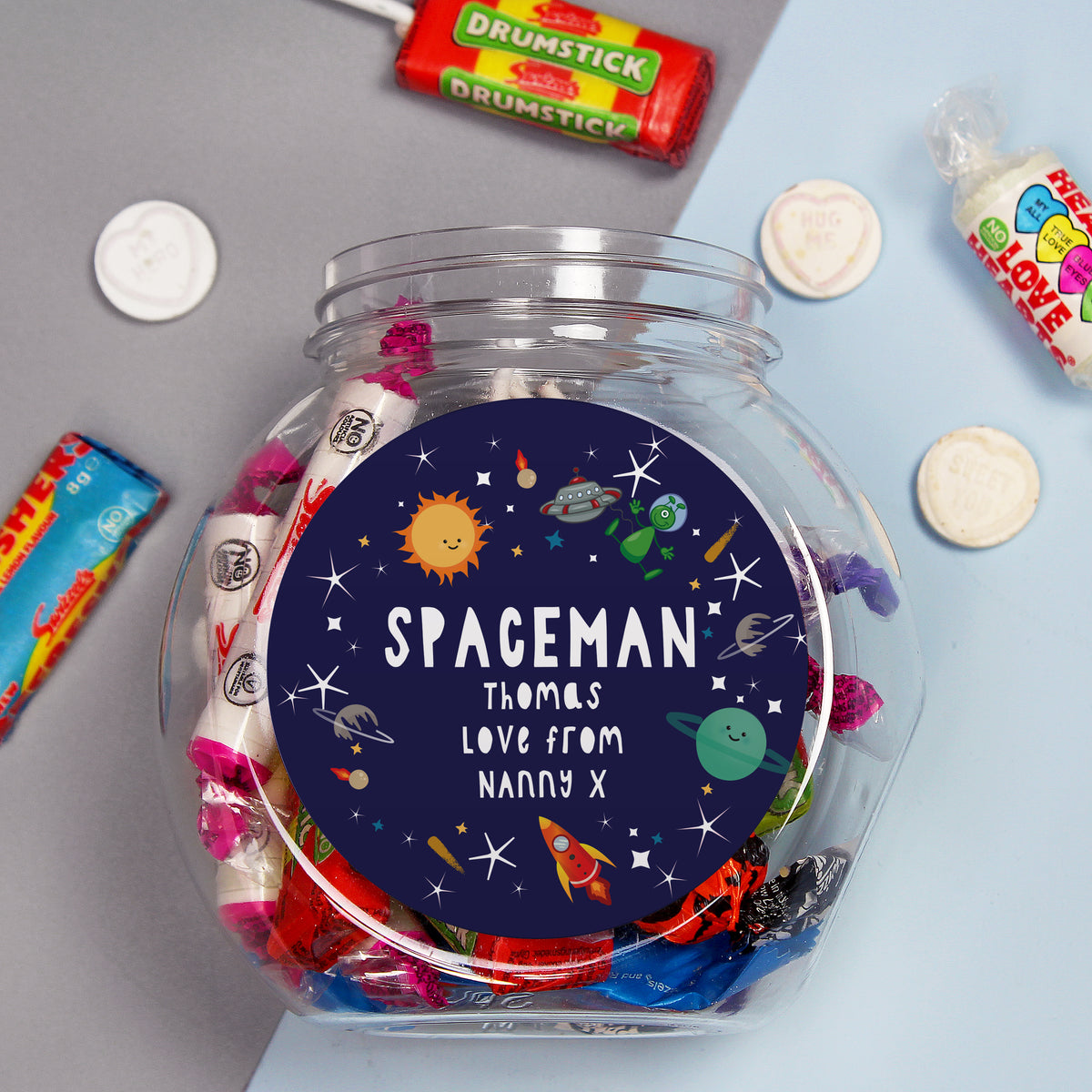 Personalised Space Sweet Jar | Confectionery | Inspired Creative Gifts