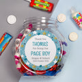 Personalised Page Boy Sweet Jar for Wedding