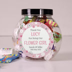 Personalised Flower Girl Sweet Jar | Confectionery | Inspired Creative Gifts