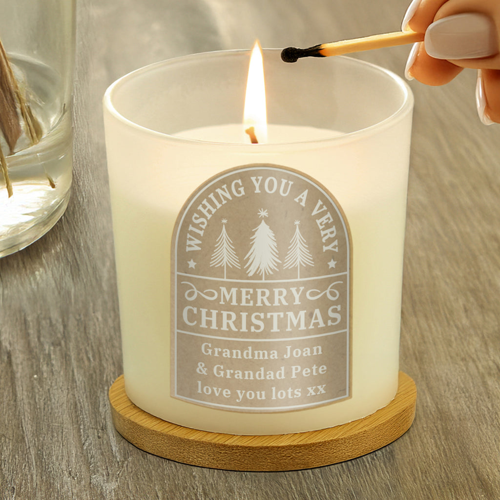 Personalised Christmas Candle Jar for Christmas