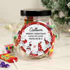 Personalised Gonk Christmas Sweet Jar | Confectionery