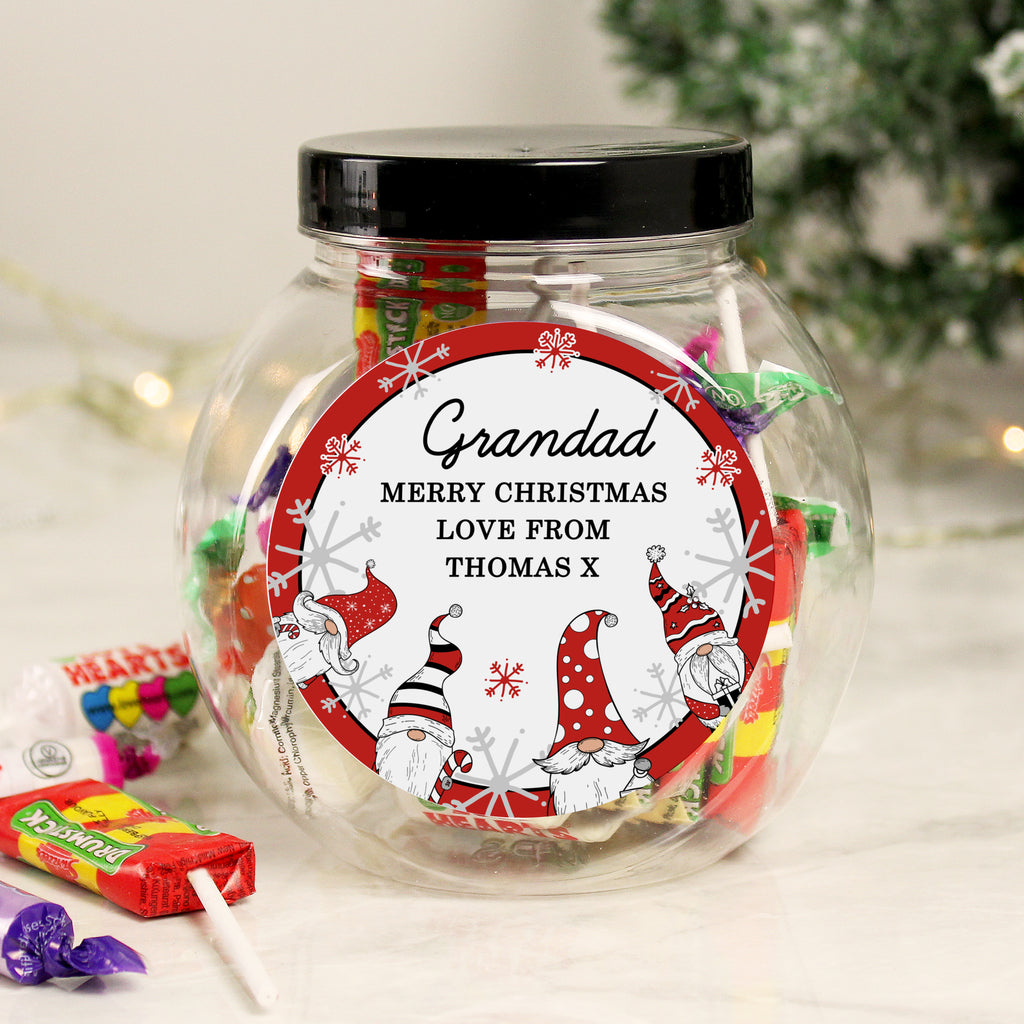 Personalised Gonk Christmas Sweet Jar | Confectionery