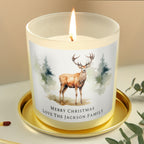 Personalised Watercolour Stag Candle Jar | Candles & Reed Diffusers | Christmas Gift
