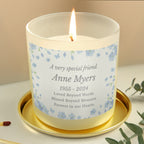 Personalised Memorial Forget Me Not Candle Jar | Candles & Reed Diffusers | Inspired Creative Gifts