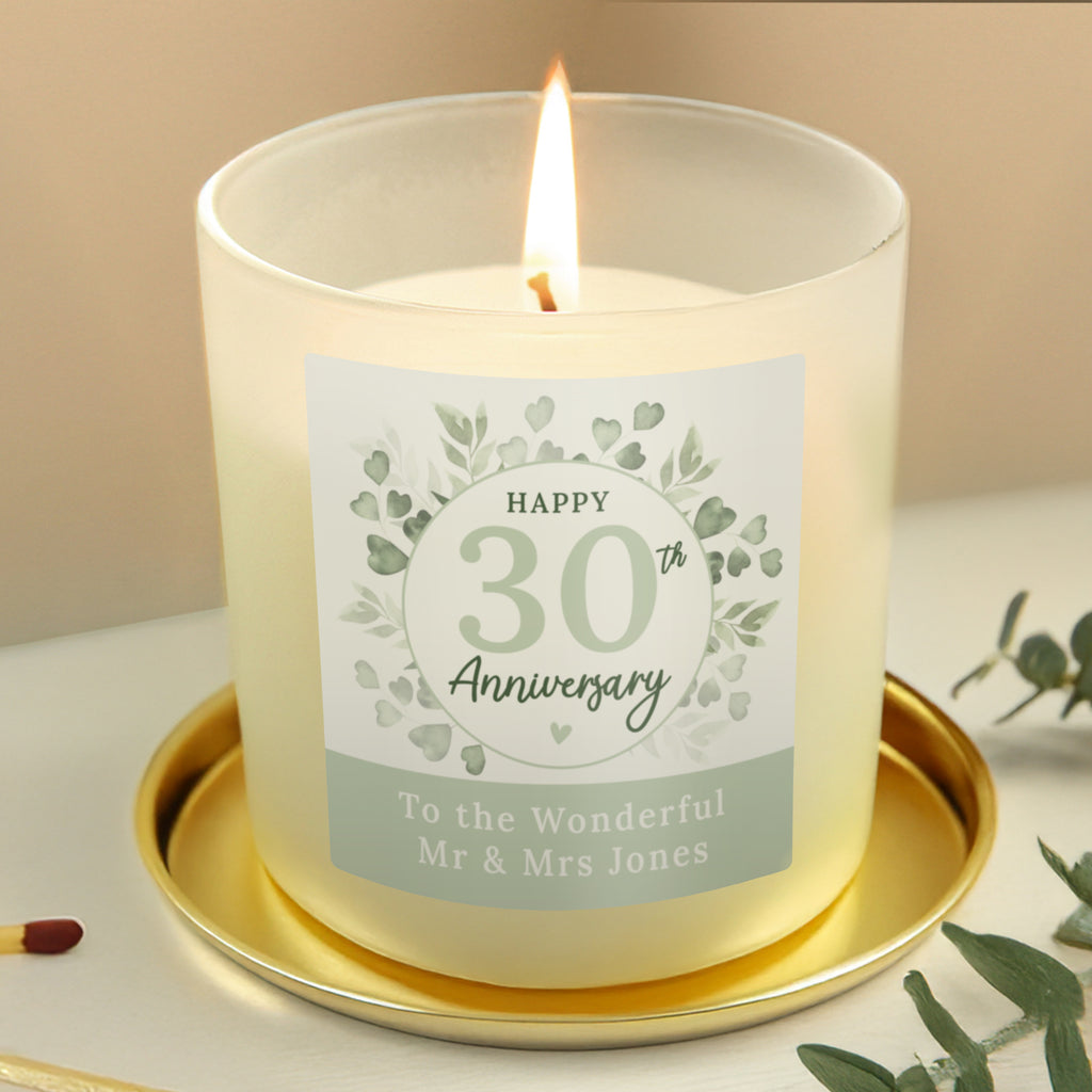 Personalised Botanical Anniversary Candle Jar | Candles & Reed Diffusers | Inspired Creative Gifts