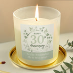 Personalised Botanical Anniversary Candle Jar | Candles & Reed Diffusers | Inspired Creative Gifts