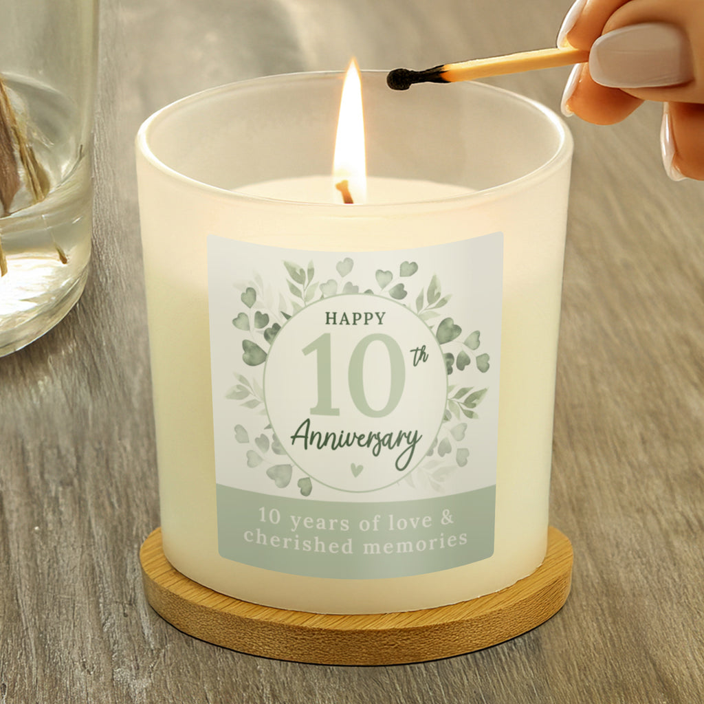 Personalised Botanical Anniversary Candle Jar | Candles & Reed Diffusers | Inspired Creative Gifts