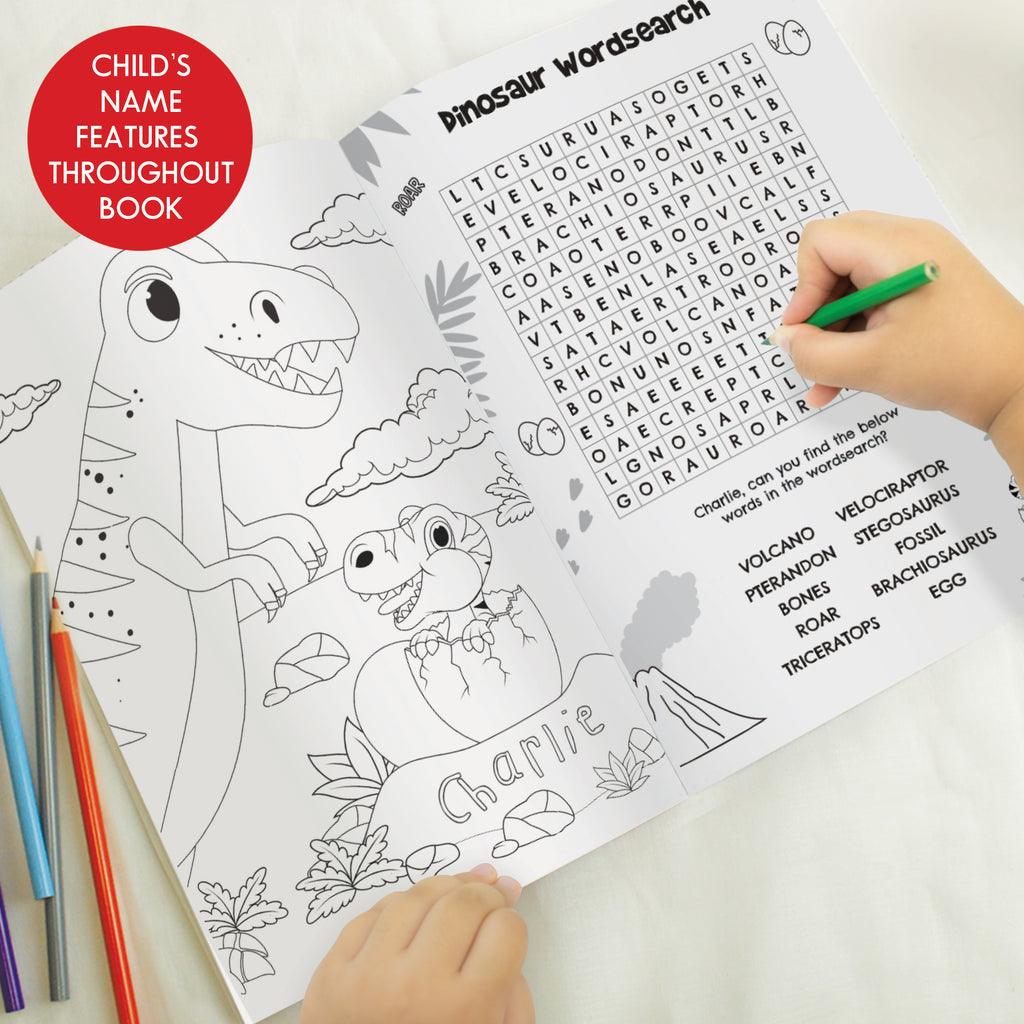 Personalised Dinosaur Colouring Book | Books