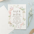 Personalised Soft Floral Set of 36 Wedding Save the Dates | Stationery & Pens