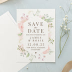 Personalised Soft Floral Set of 36 Wedding Save the Dates | Stationery & Pens
