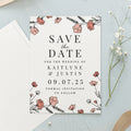 Personalised Pink Floral Set of 36 Wedding Save the Dates | Stationery & Pens | Wedding Gift