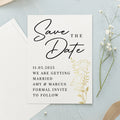 Personalised Gold Floral Set of 36 Wedding Save the Dates | Wedding Gift
