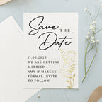 Personalised Gold Floral Set of 36 Wedding Save the Dates | Wedding Gift
