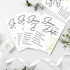 Personalised Gold Floral Set of 36 Wedding Save the Dates | Wedding Gift