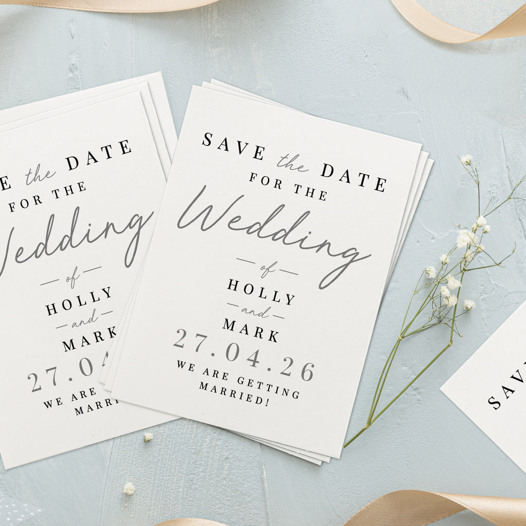 Personalised Set of 36 Wedding Save the Dates for Wedding
