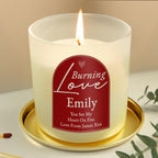 Personalised Burning Love Candle Jar for Wedding