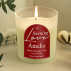 Personalised Burning Love Candle Jar for Wedding