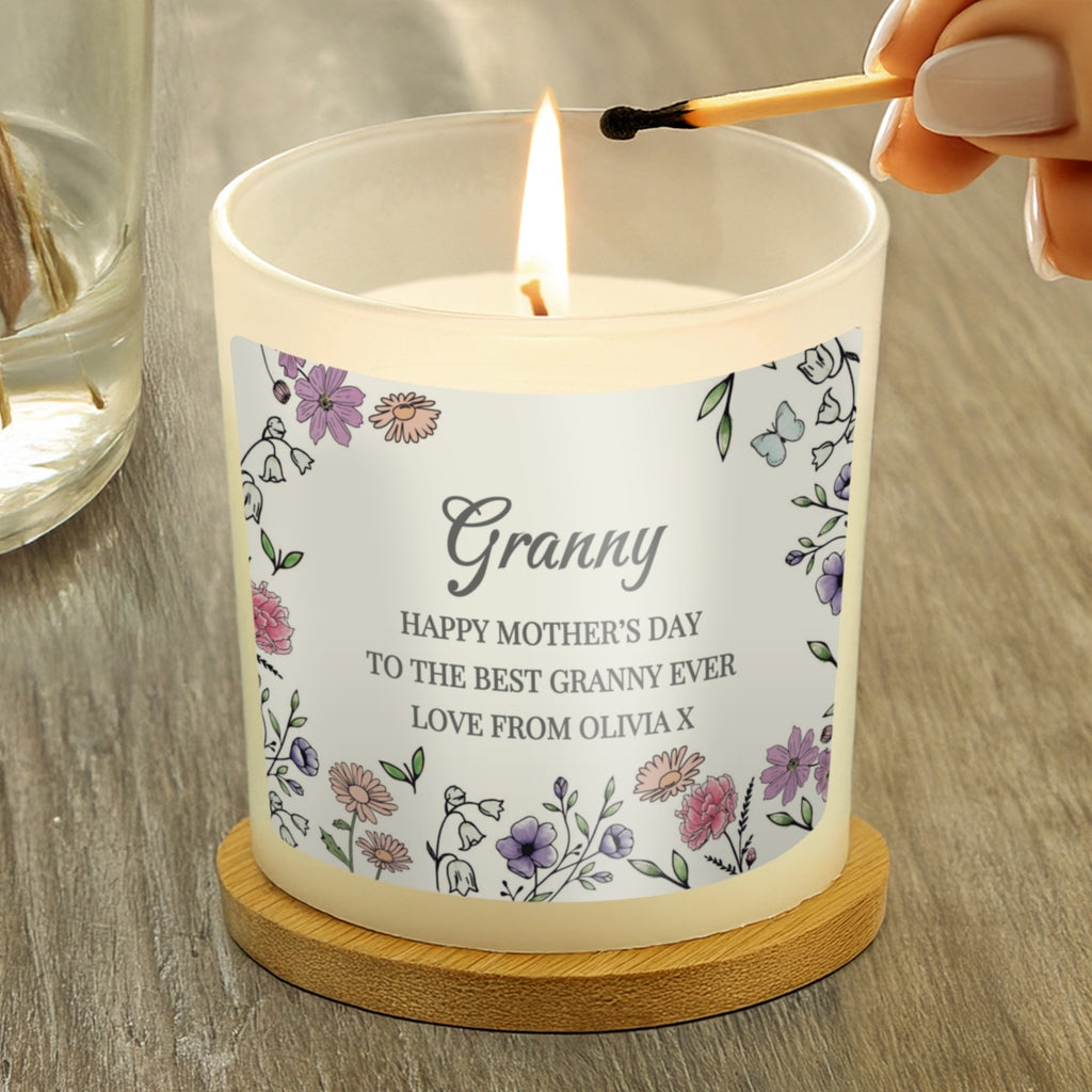 Personalised Wild Flowers Candle Jar | Candles & Reed Diffusers | Inspired Creative Gifts