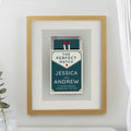 Personalised Perfect Match Oak Poster Frame | Framed Prints | Inspired Creative Gifts