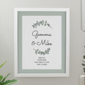 Personalised Botanical White Poster Frame | Poster Frames