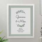 Personalised Botanical White Poster Frame | Poster Frames
