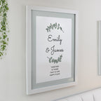 Personalised Botanical White Poster Frame | Poster Frames