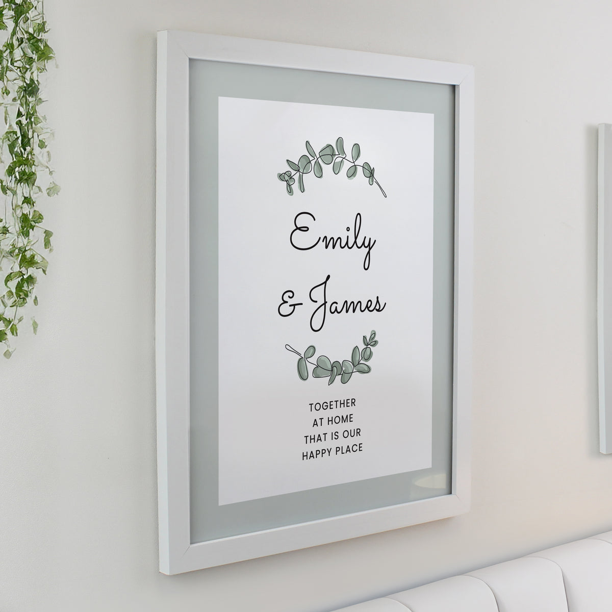 Personalised Botanical White Poster Frame | Poster Frames