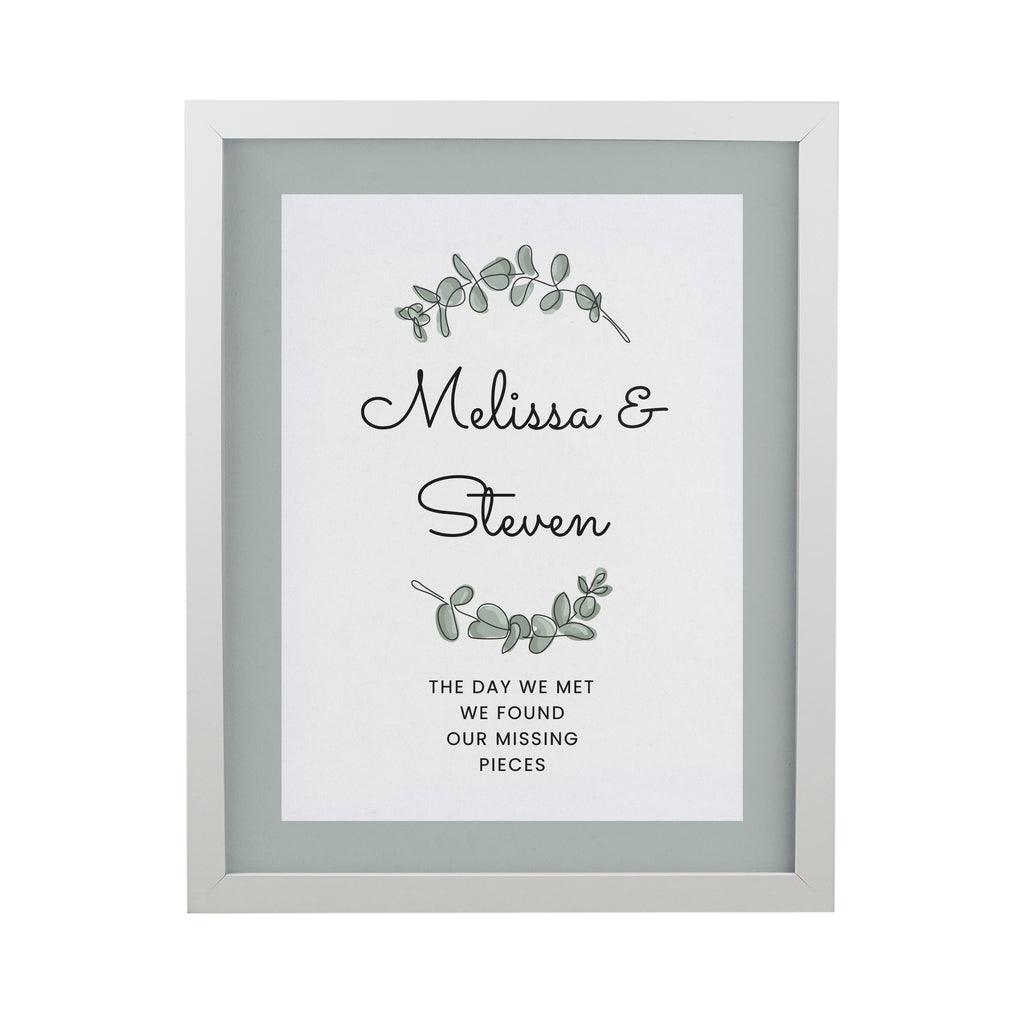 Personalised Botanical White Poster Frame | Poster Frames