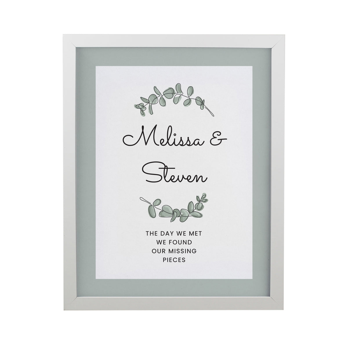 Personalised Botanical White Poster Frame | Poster Frames
