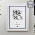Personalised Dog Breed White Framed Print | Framed Prints