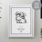 Personalised Dog Breed White Framed Print | Framed Prints