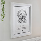 Personalised Dog Breed White Framed Print | Framed Prints