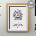 Personalised Dog Breed Oak Framed Print | Framed Prints