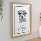 Personalised Dog Breed Oak Framed Print | Framed Prints