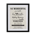 Personalised Anniversary Black Poster Frame