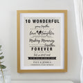 Personalised Anniversary Oak Poster Frame | Poster Frames