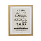 Personalised Anniversary Oak Poster Frame | Poster Frames