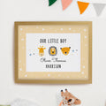 Personalised Safari Animals Oak Poster Frame | Poster Frames