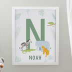 Personalised Animal Initial White Poster Frame | Framed Prints | Inspired Creative Gifts