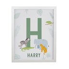 Personalised Animal Initial White Poster Frame | Framed Prints | Inspired Creative Gifts