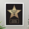 Personalised Star Award White Poster Frame | Christmas Gift